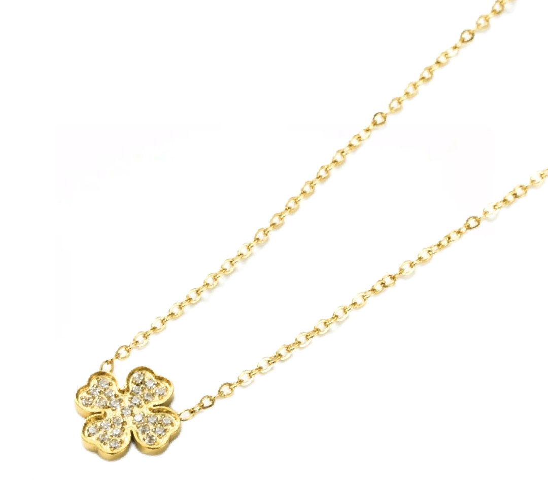 Collier trèfle à quatre feuilles luxe