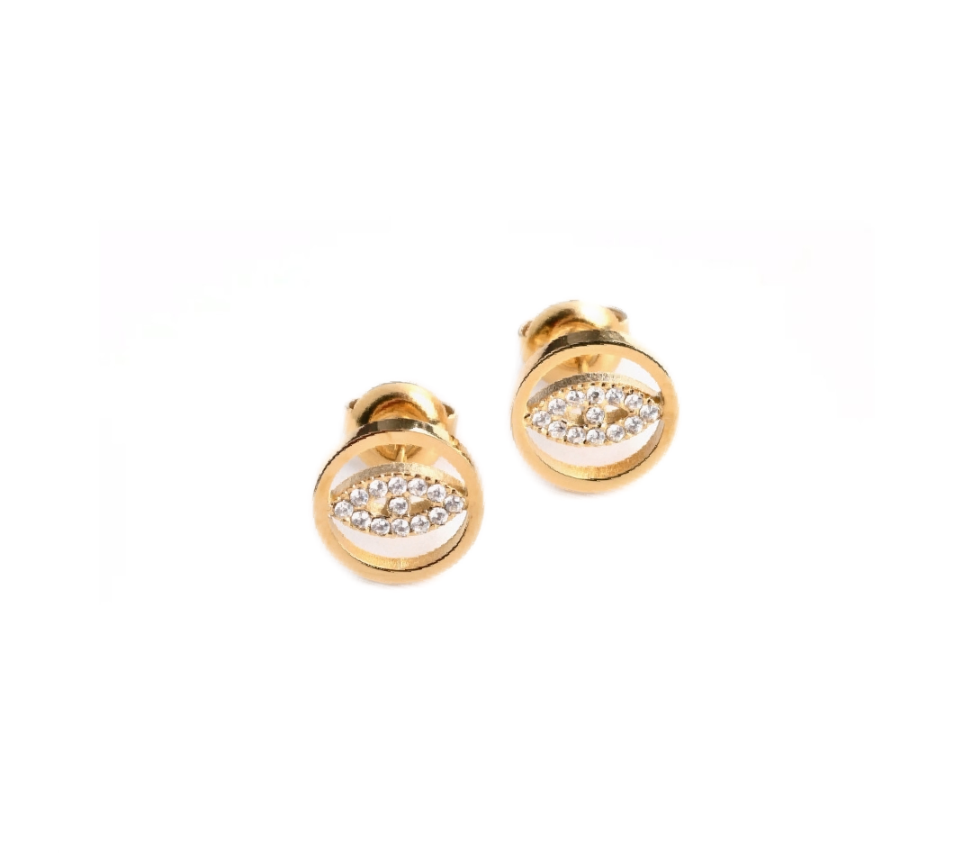 Boucles d'oreilles fins œil brillant