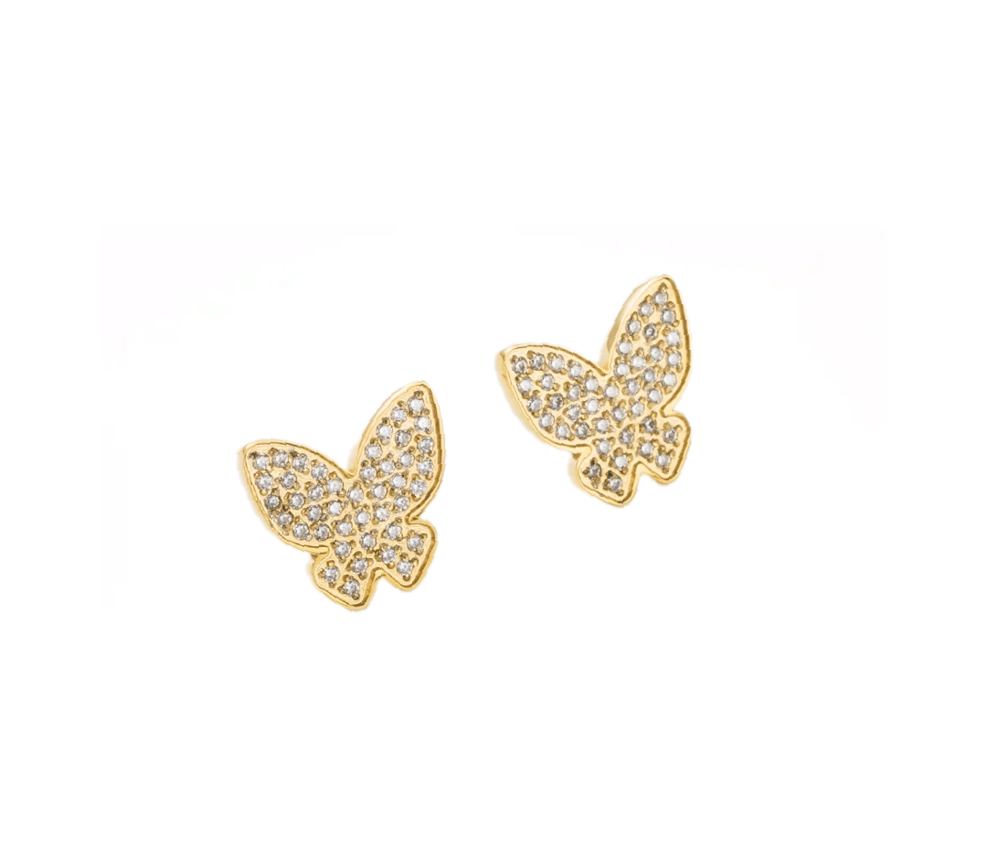 Boucles d'oreilles puces papillon