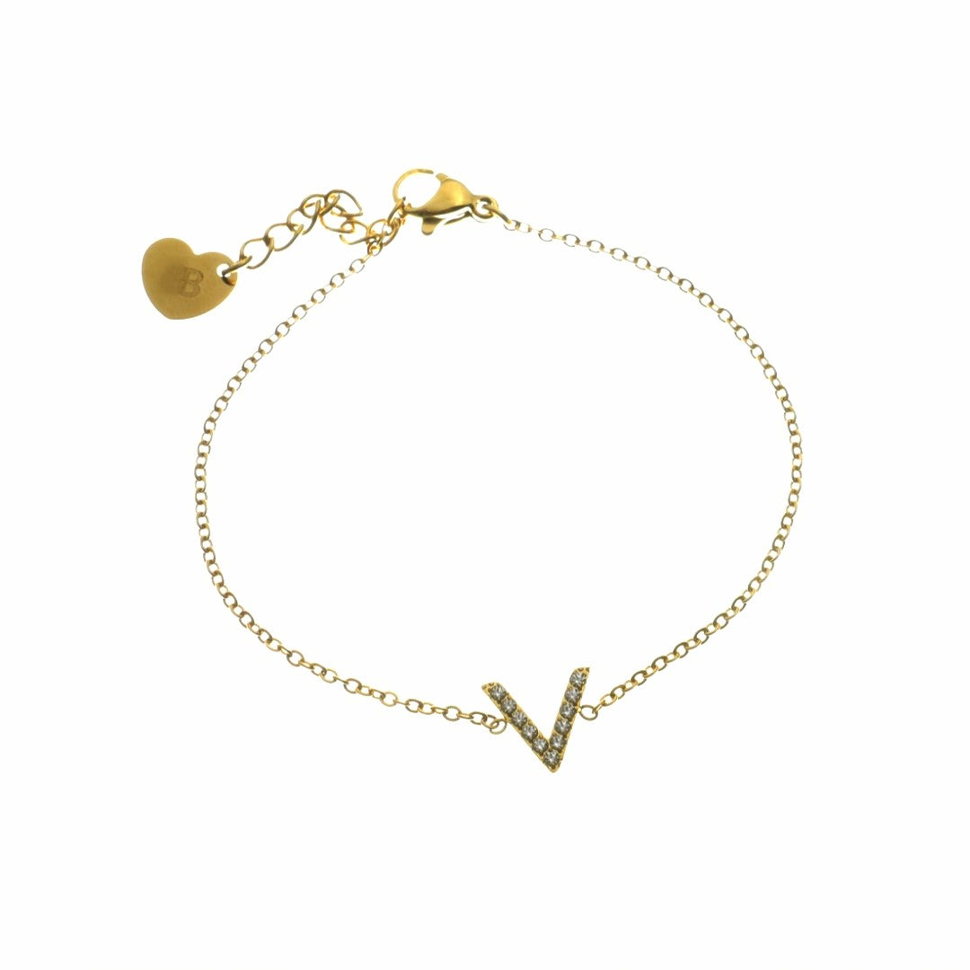 Bracelet forme V en acier inoxydable
