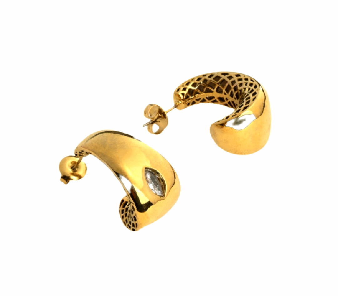 Boucles d'oreilles femme en acier inoxydable