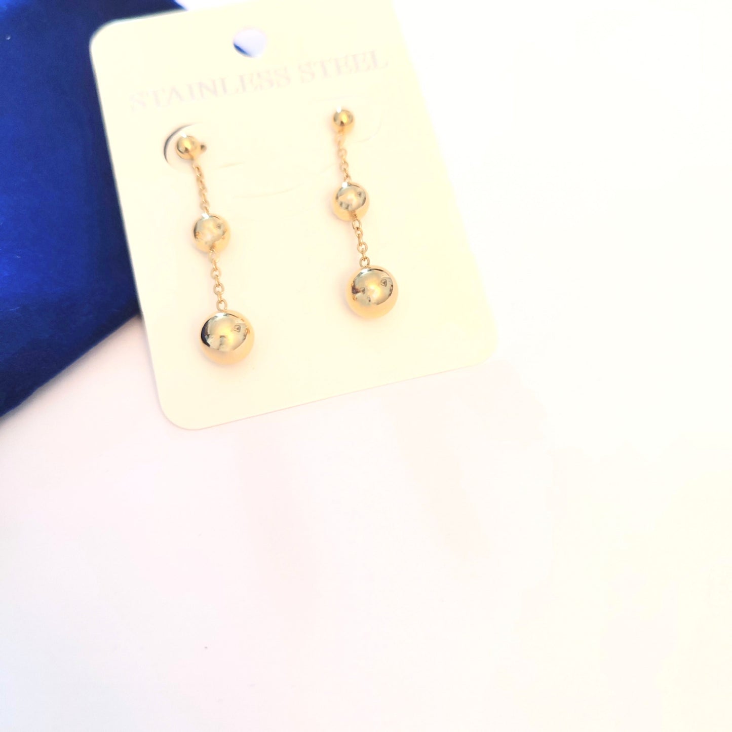 Boucles d'oreilles triple boule