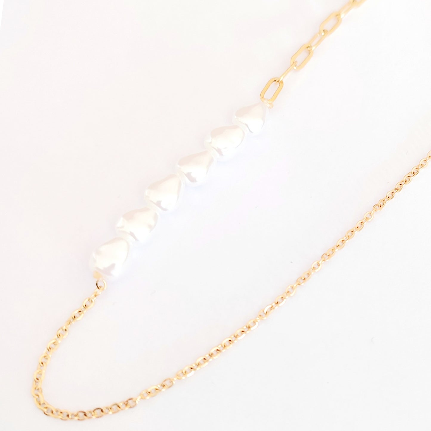 Collier chaine et perles