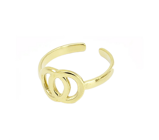 Bague Acier inoxydable Anneaux croisés