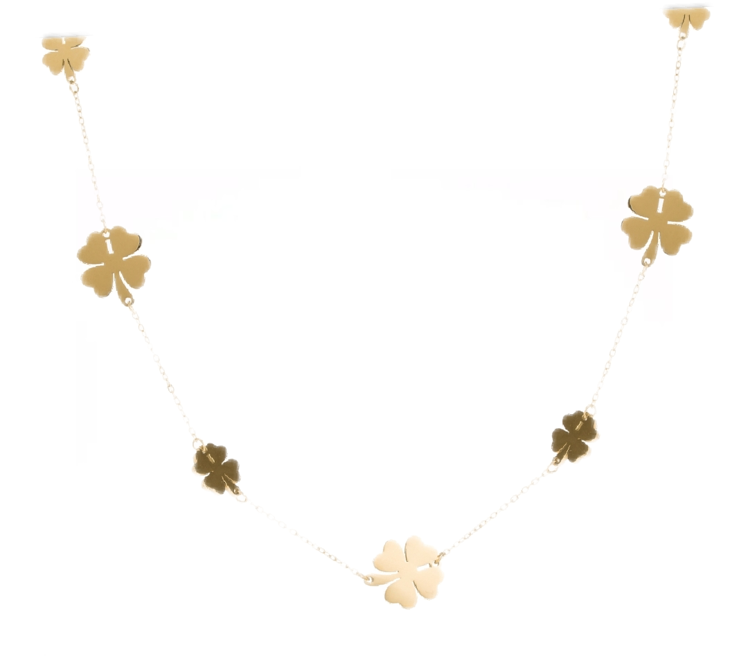 collier multi trèfle