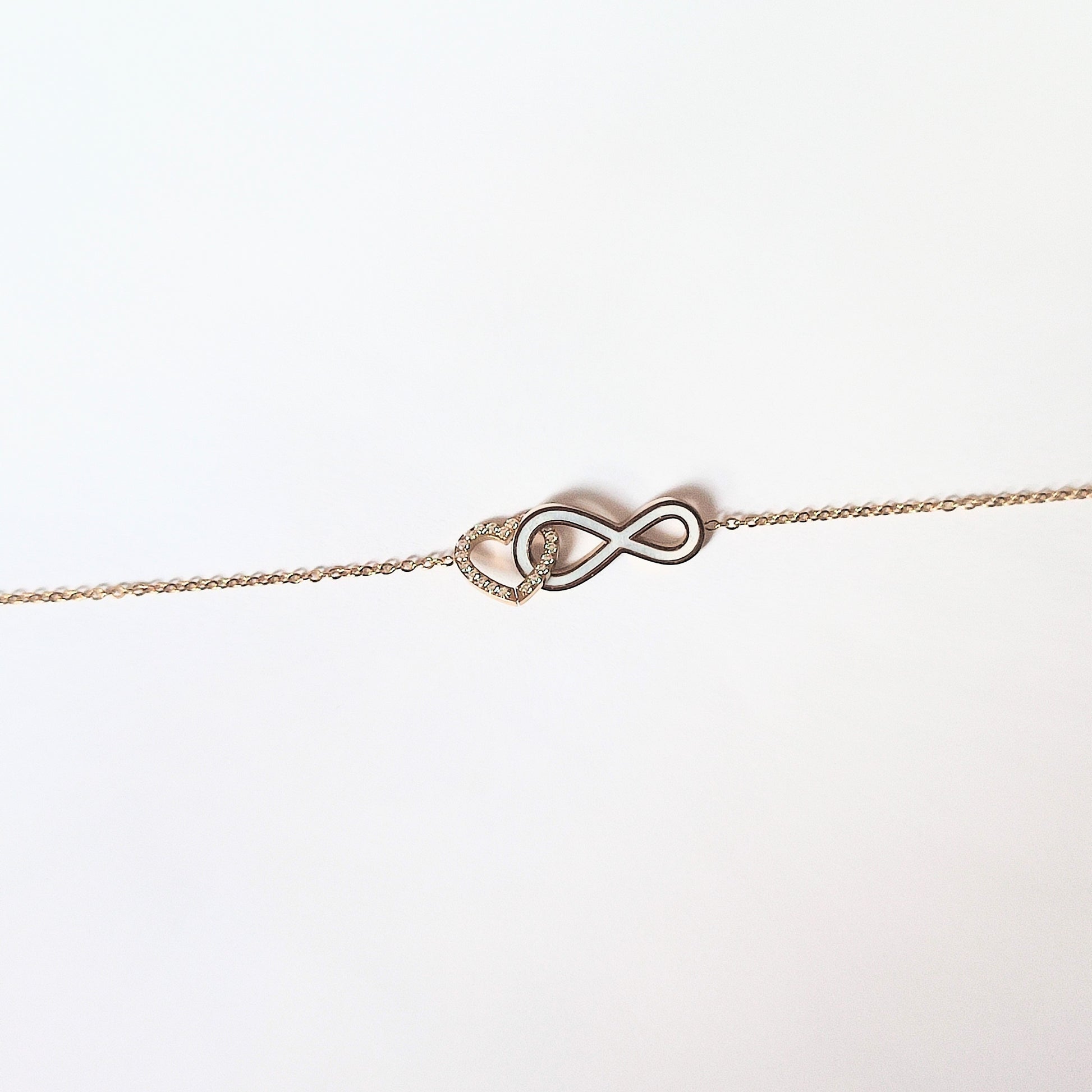 Bracelet cœur infini en acier inoxydable 