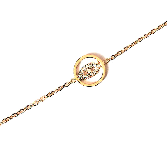 Bracelet fin œil brillant 