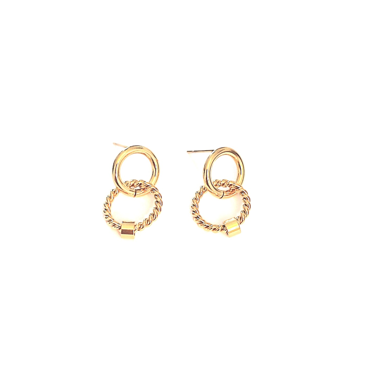 Boucles d'oreilles double cercles 