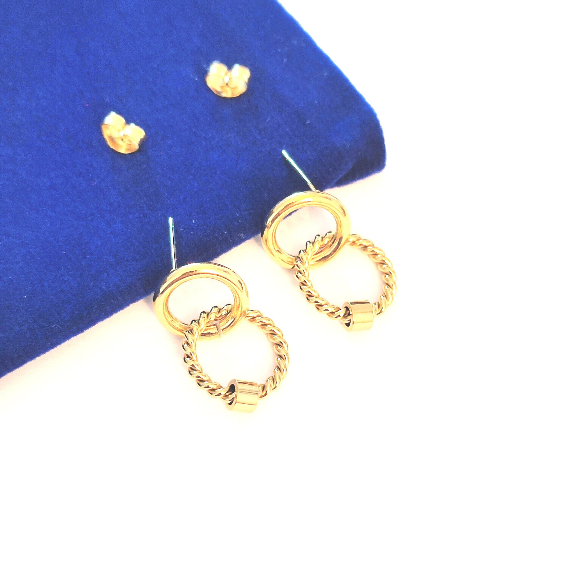 Boucles d'oreilles double cercles 