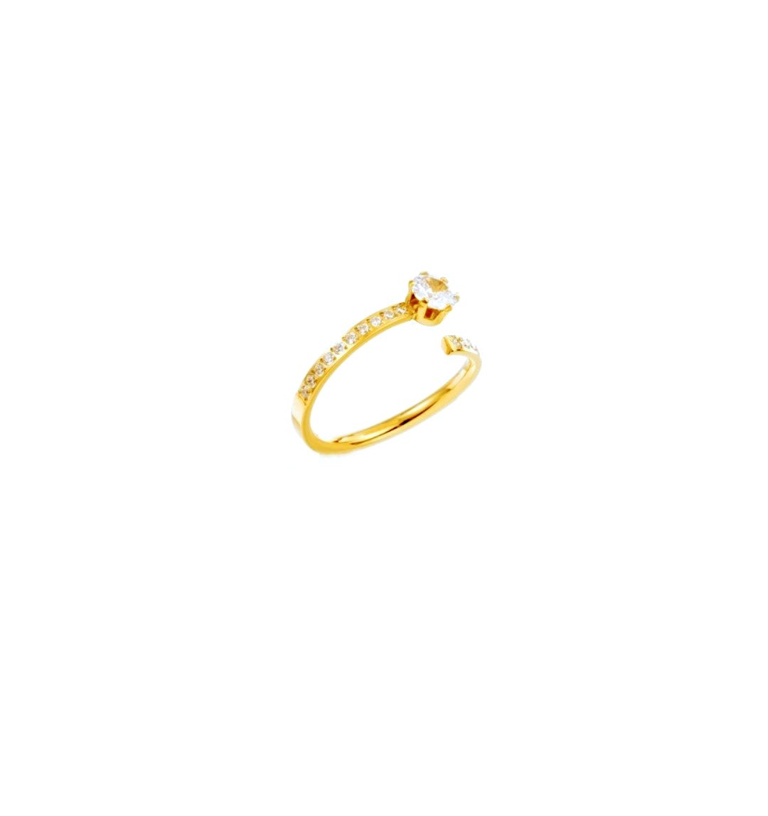 Alliance solitaire acier inoxydable