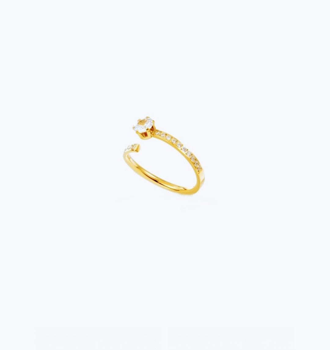 bague zircon acier inoxydable