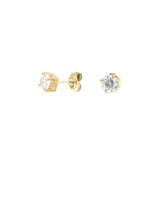 Boucles d'oreilles solitaire acier inoxydable