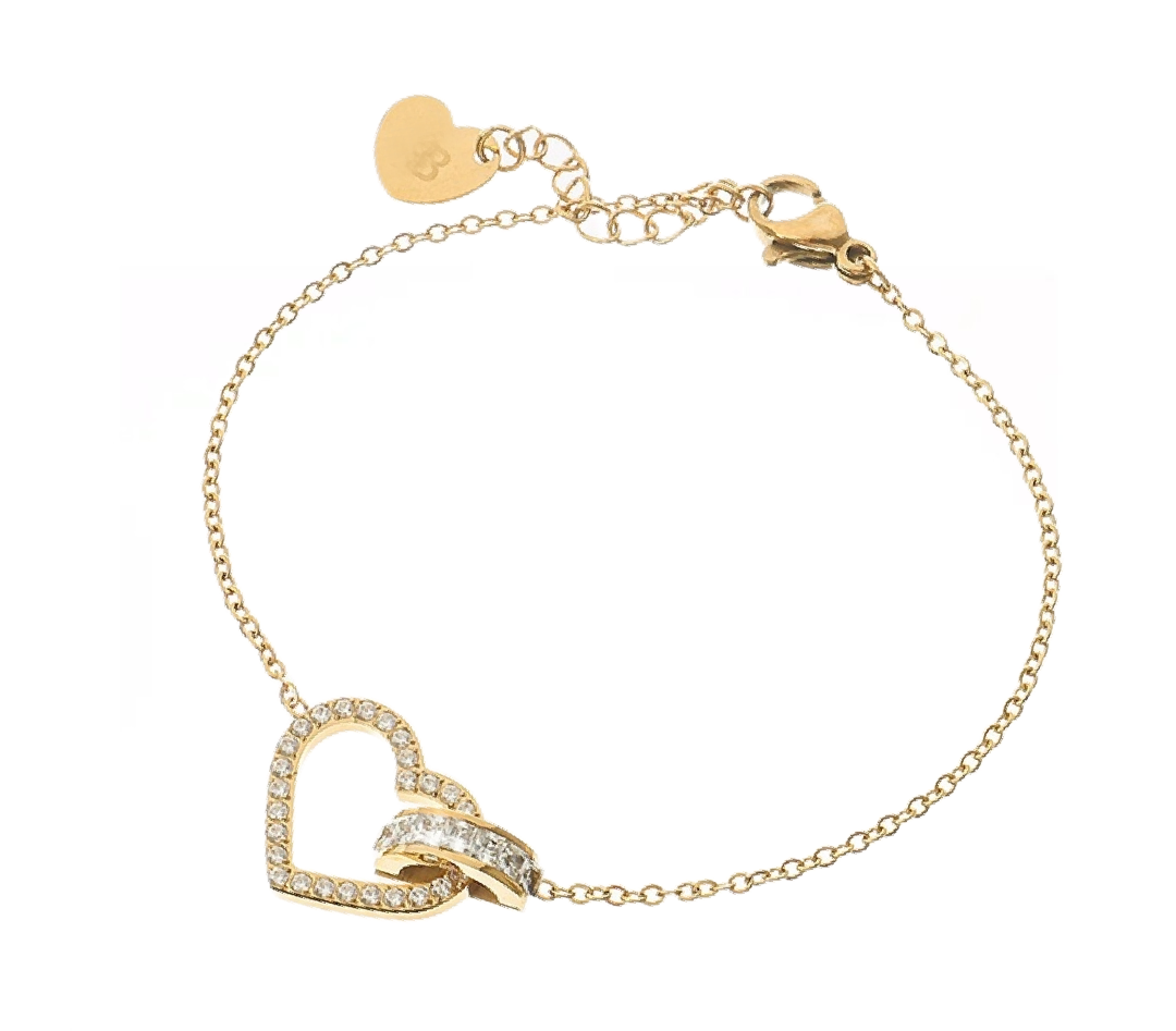 Bracelet coeur ouvert en acier inoxydable 