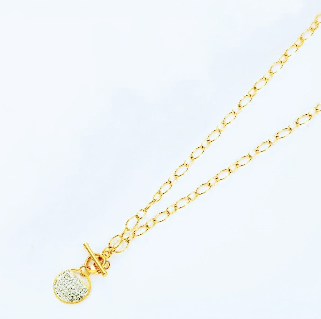 collier-pendentif-strass-barres-en-acier-inoxydable