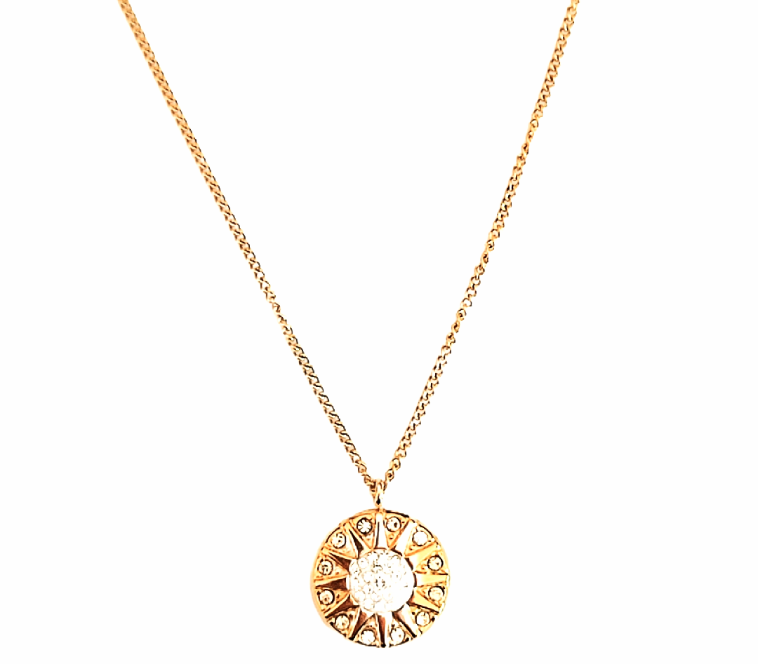 Collier acier inoxydable femme pas cher bijoux collier chaine pendentif doré 