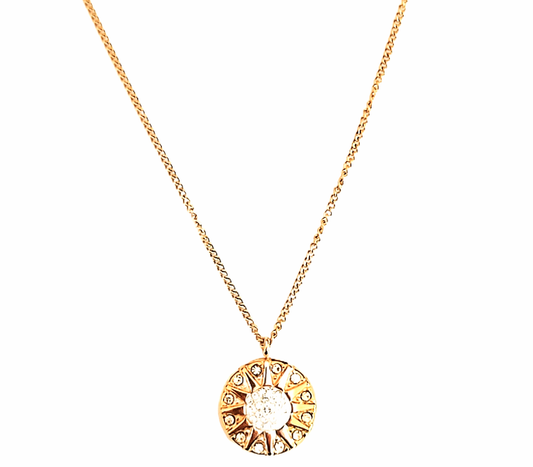 Collier acier inoxydable femme pas cher bijoux collier chaine pendentif doré 