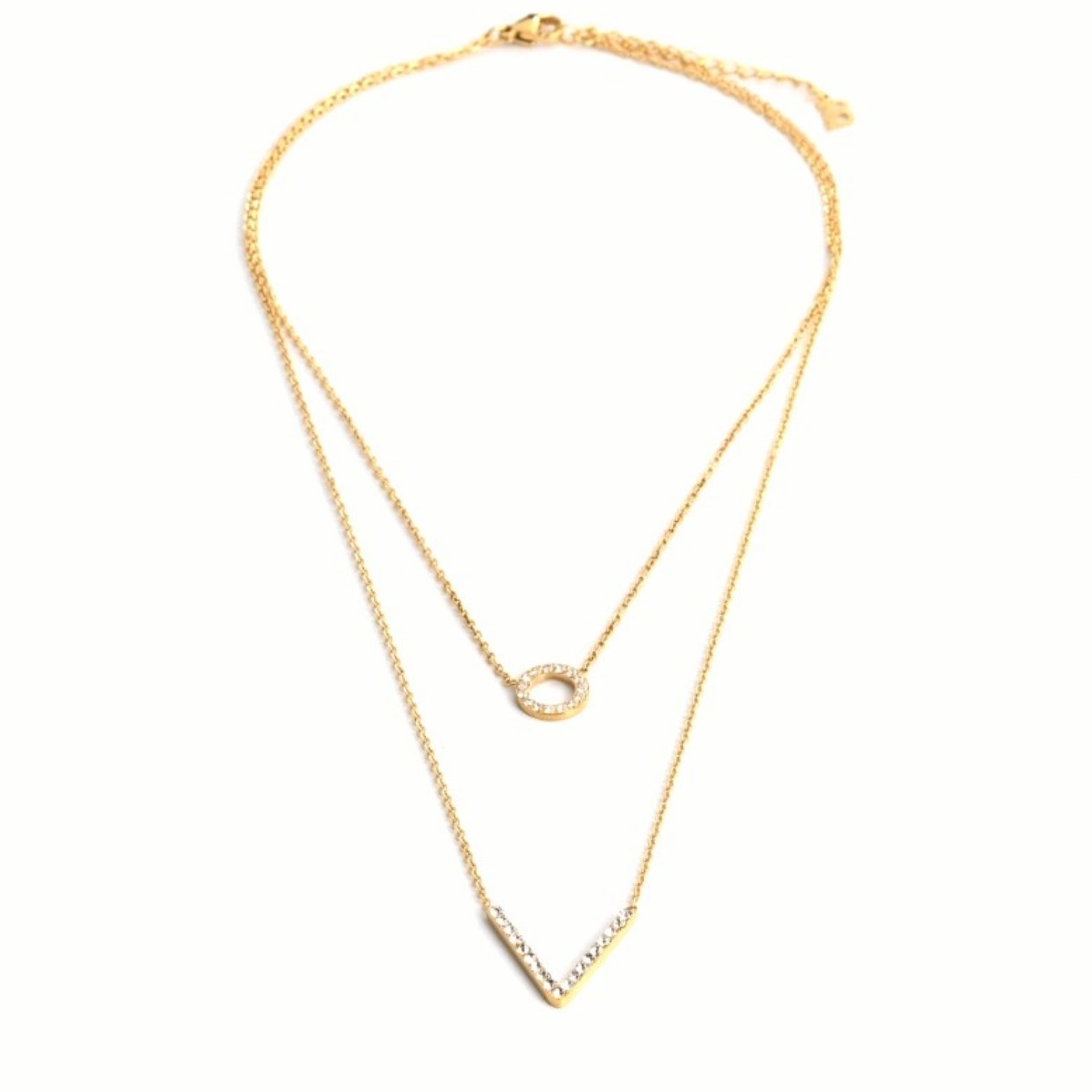 collier double rang ras de cou