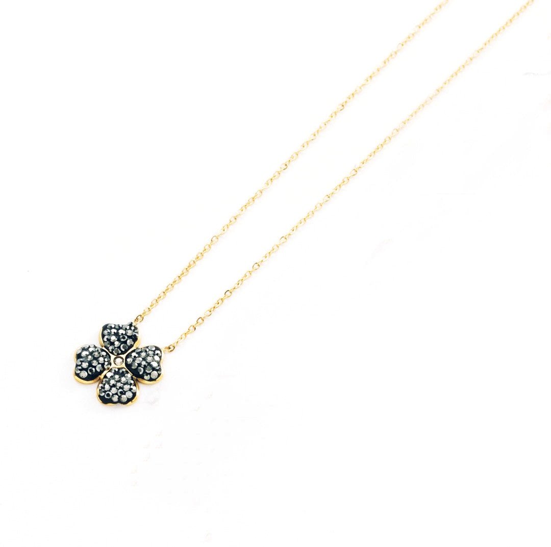 collier-trfle-strass-en-acier-inoxydable